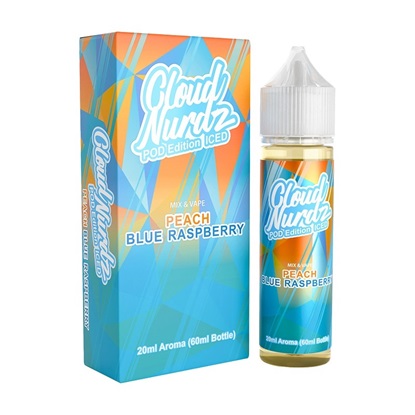 Cloud Nurdz Peach Blue Raspberry Pod Edition Iced (20ml to 60ml)